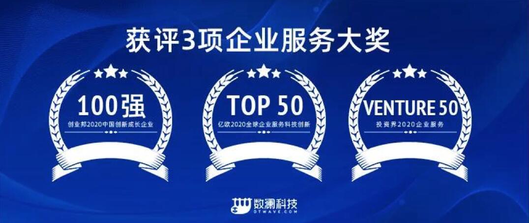 【合作伙伴】數瀾科技連獲三項企業服務大獎：專注數據中臺賽道，幫助企業挖掘數據價值